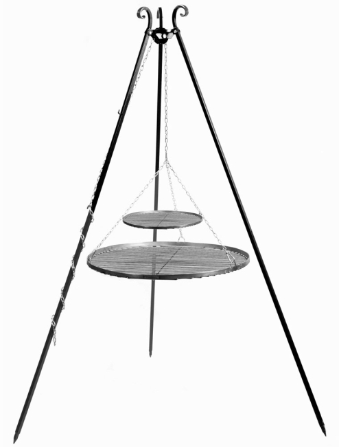 Schwenkgrill 180 cm - Doppelrost aus Rohstahl Cook King